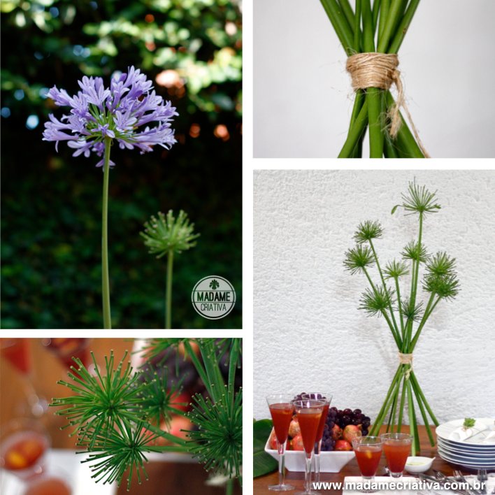 Como fazer arranjo com cabos de flores- Passo a passo com fotos - How to make flower arrangement using the stem  - DIY tutorial  - Madame Criativa - www.madamecriativa.com.br