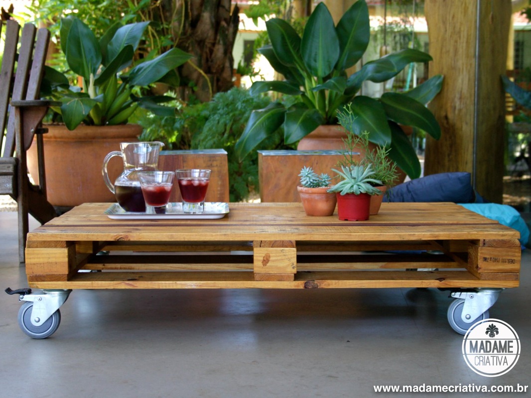 Como fazer mesa de pallet-  Passo a passo com fotos - How to built a pallet table - DIY tutorial  - Madame Criativa - www.madamecriativa.com.br