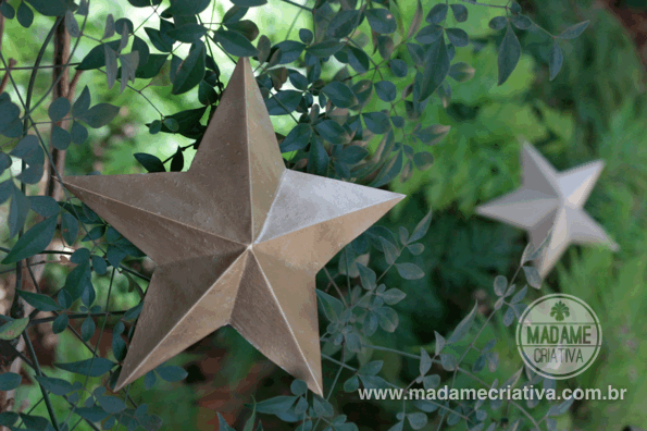 Como fazer estrela 3d -  Passo a passo com fotos - How make a 3d star- DIY tutorial  - Madame Criativa - www.madamecriativa.com.br