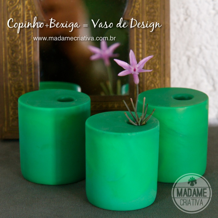Como fazer vaso de bexigas -  Passo a passo com fotos - How to make a vase with ballons - DIY tutorial  - Madame Criativa - www.madamecriativa.com.br