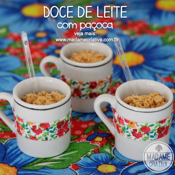 Doce de leite com paçoca esfarelada - Sobremesa de Festa Junina - Dulce de leche and peanut cramble - Delicious brazilian recipe