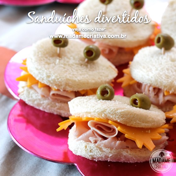 Crab and star shaped sandwiches for kids - Sanduíches divertidos para festas infantis - Festa de criança tema fundo do mar