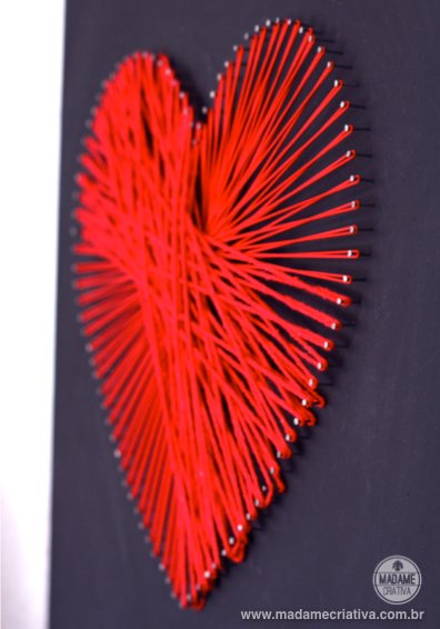 Como fazer o quadro coração amarrado-  Passo a passo com fotos - How to make the frame for “Coração amarrado - tied heart”- DIY tutorial  - Madame Criativa - www.madamecriativa.com.br
