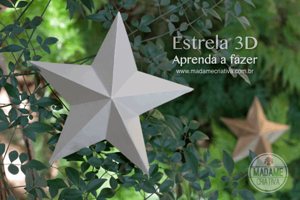 Como fazer estrela 3d -  Passo a passo com fotos - How make a 3d star- DIY tutorial  - Madame Criativa - www.madamecriativa.com.br