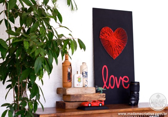Como fazer o quadro coração amarrado-  Passo a passo com fotos - How to make the frame for “Coração amarrado - tied heart”- DIY tutorial  - Madame Criativa - www.madamecriativa.com.br