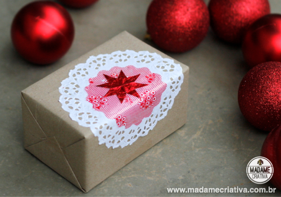 Christmas wrap idea - Pacotes de presentes para o Natal fácil