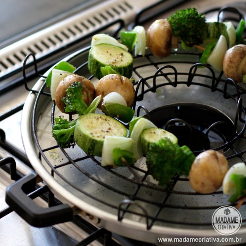 Healthy eating - Grilled vegetables - Comida Saudável - Espetinho de legumes fácil e reapido de fazer #healthyfood