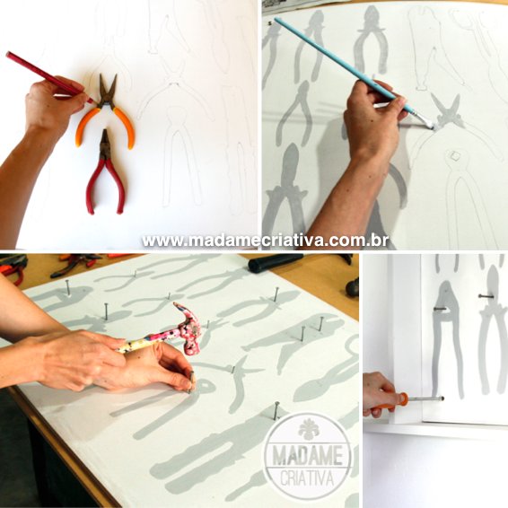 Como fazer painel para organizar ferramentas - Dicas e passo a passo com fotos - DIY Tools Board - Tutorial - Madame Criativa - www.madamecriativa.com.br