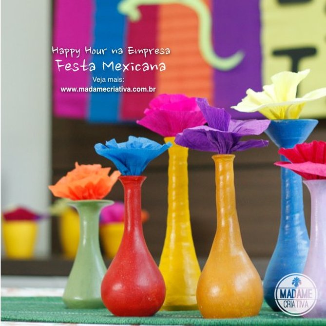 Como fazer uma happy hour mexicana na empresa- Passo a passo com fotos - How to make a mexican thematic Happy hour party at the company - DIY tutorial  - Madame Criativa - www.madamecriativa.com.br