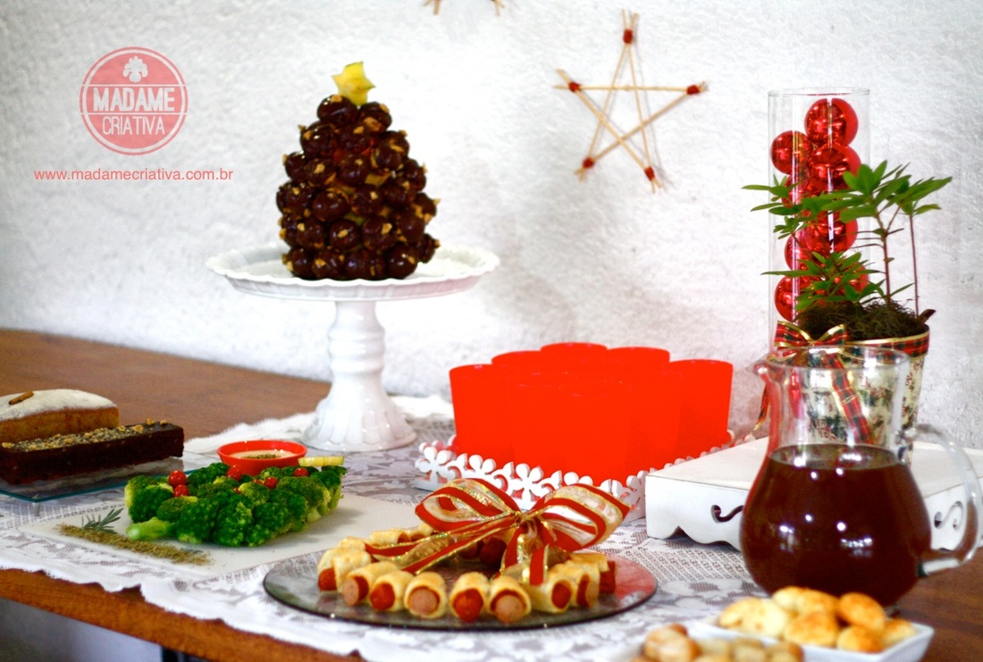 Como montar mesa de natal- Passo a passo com fotos - How to assemble a Christmas decorated table - DIY tutorial  - Madame Criativa - www.madamecriativa.com.br