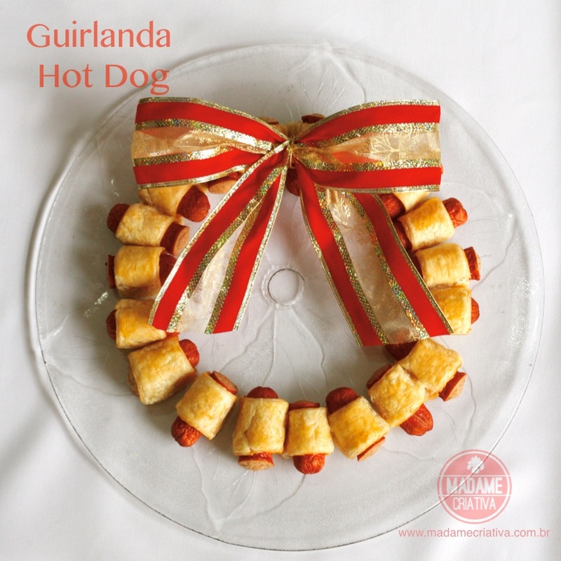 Receita guirlanda de hot dogs - Dicas de como fazer -How to make a a hot dog garland Recipe - DIY - Madame Criativa - www.madamecriativa.com.br